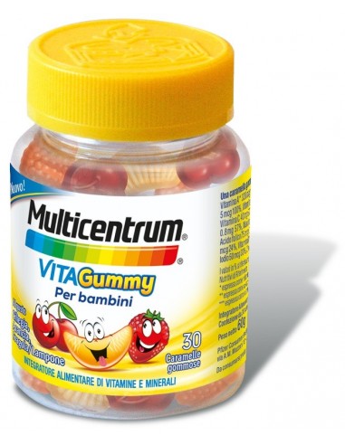 Multicentrum Vitagummy integratore vitamine e minerali bambini 30 caramelle