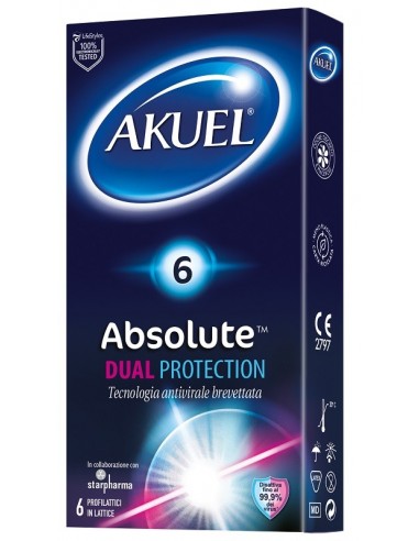 Akuel Absolute Dual Protection Profilattici in Lattice 6 pezzi