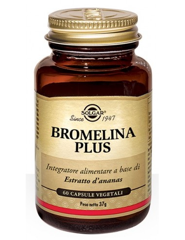 Solgar Bromelina Plus Integratore Alimentare 60 capsule