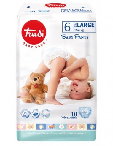 Trudi Baby Care Baby Pants Extra Large 15kg+ 10 mutandine