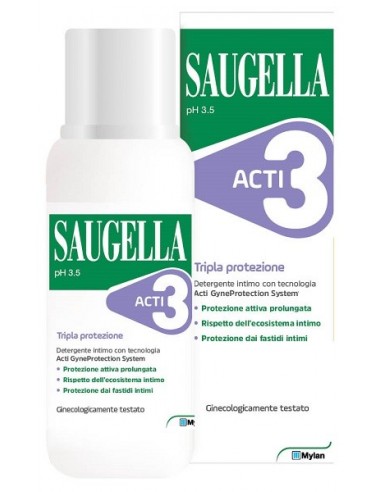 Saugella Acti3 Detergente Intimo Tripla Protezione 250 ml