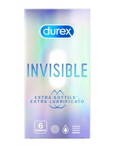 Durex Invisible Extra Lubrificante 6 pezzi
