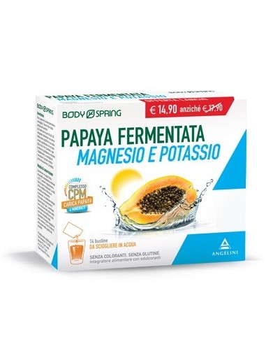 Body Spring Papaya Fermentata integratore magnesio e potassio 14 bustine
