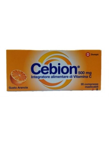 Cebion integratore vitamina C 20 compresse masticabili arancia
