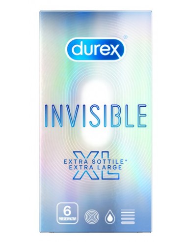 Durex Invisible XL Preservativi 6 pezzi
