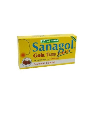 Phyto Garda Sanagol Gola Tuss Junior 24 caramelle fragola