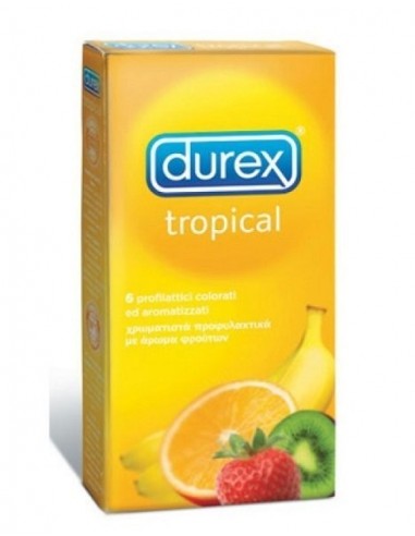Durex Tropical Profilattici Colorati e Aromatizzati 6 pezzi